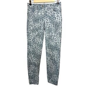 GIGI MODA Women’s All Over Print Skinny Stretch Pants/Jeans Gray Size Medium